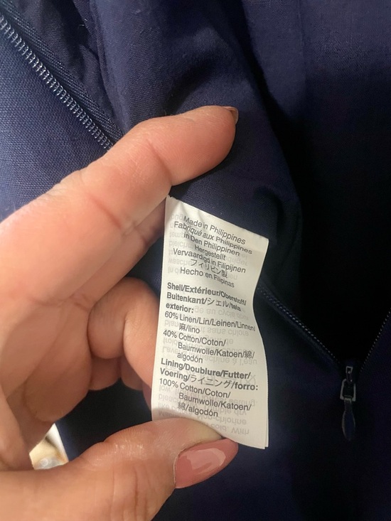 J. Crew Navy Spaghetti-Strap Maxi with Front Knot - Picture 6 of 7